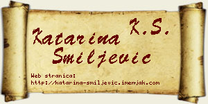 Katarina Smiljević vizit kartica